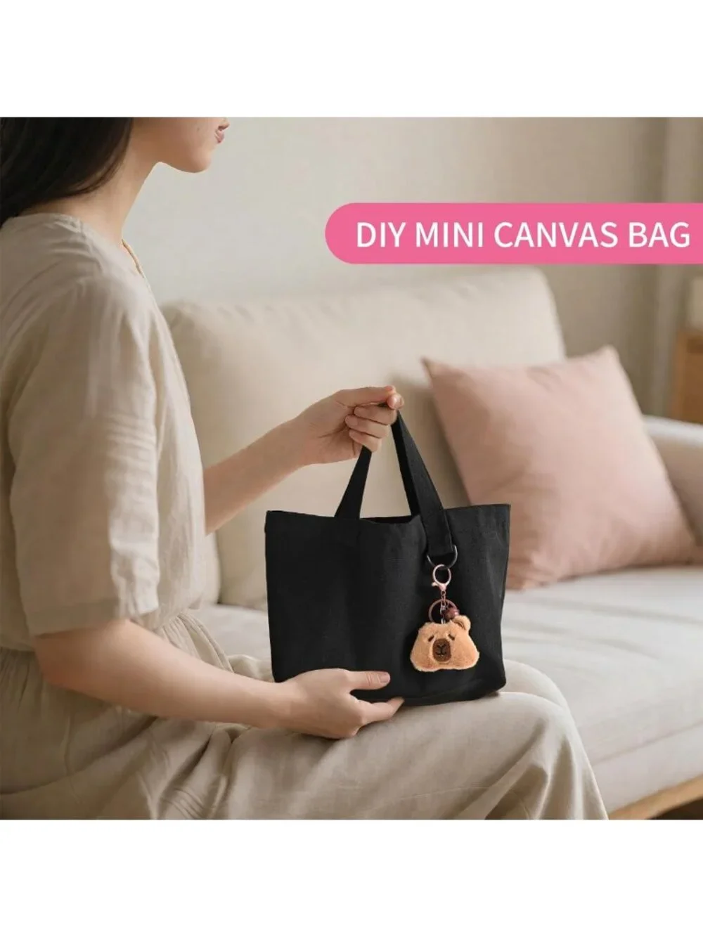 12 Pack Mini Canvas Tote Bags - Reusable Cute DIY Blank Bags for Women